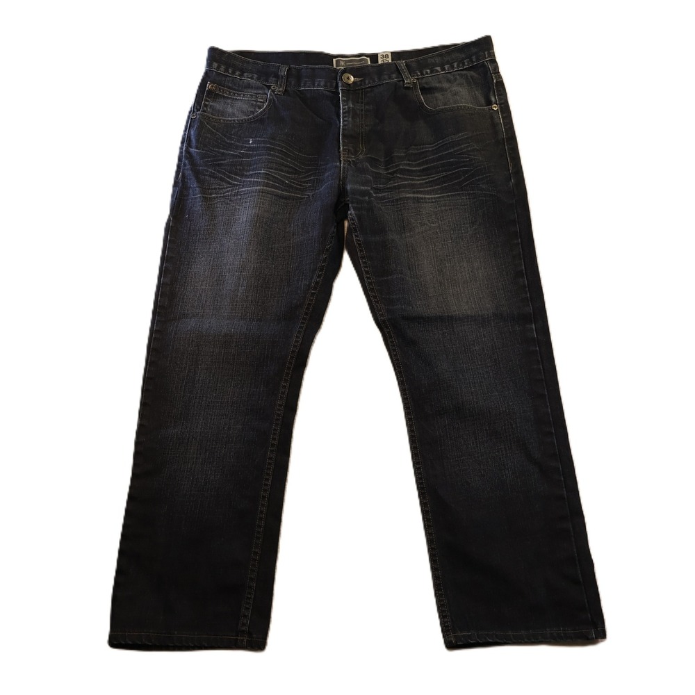 INC International Concepts Mens 38x32 Jeans Dark Wash Embroidered Pockets INC040